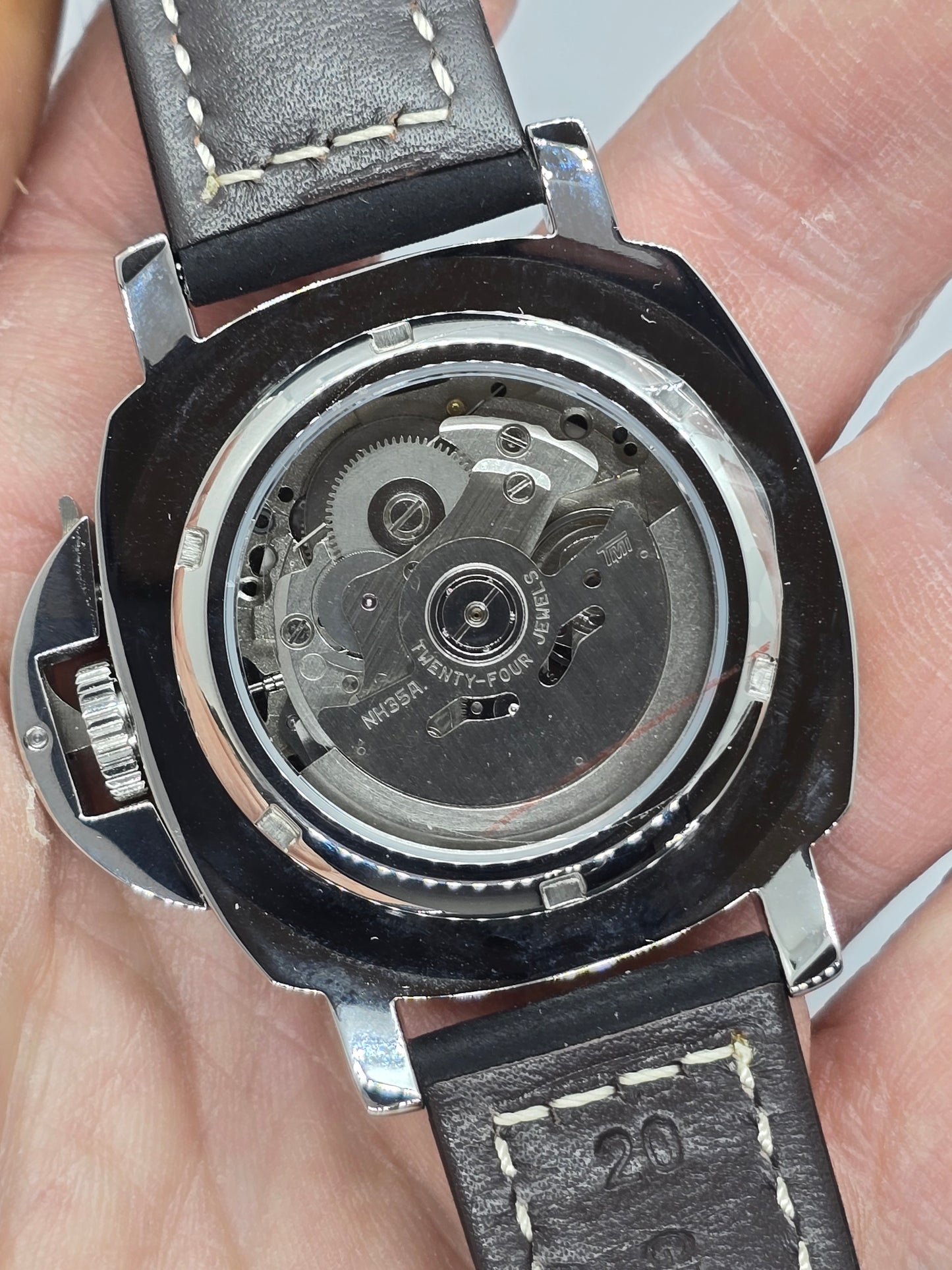 Seiko Mod Luminor Nh35 automatico 40mm vetro zaffiro bombato