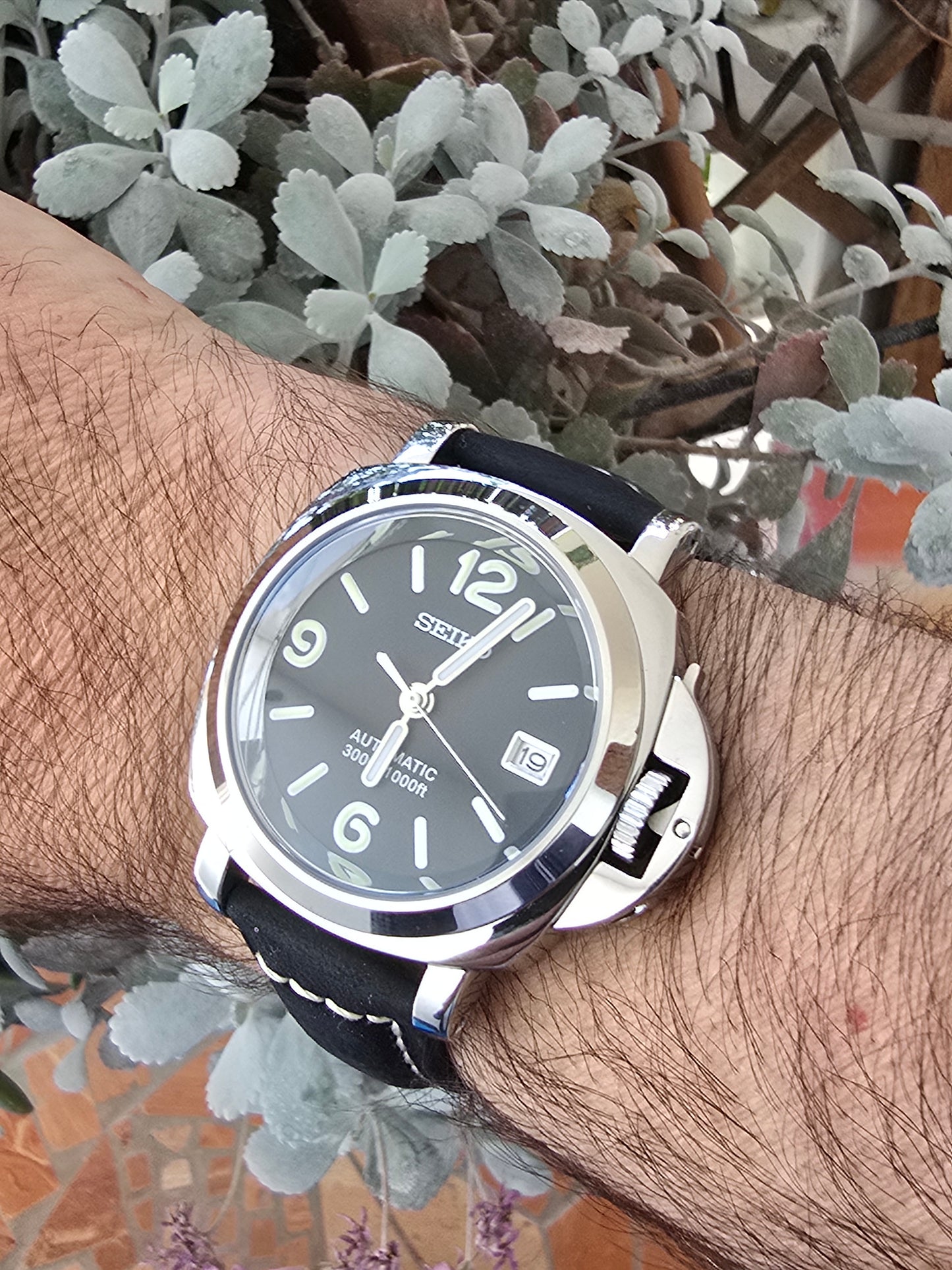 Seiko Mod Luminor Nh35 automatico 40mm vetro zaffiro bombato