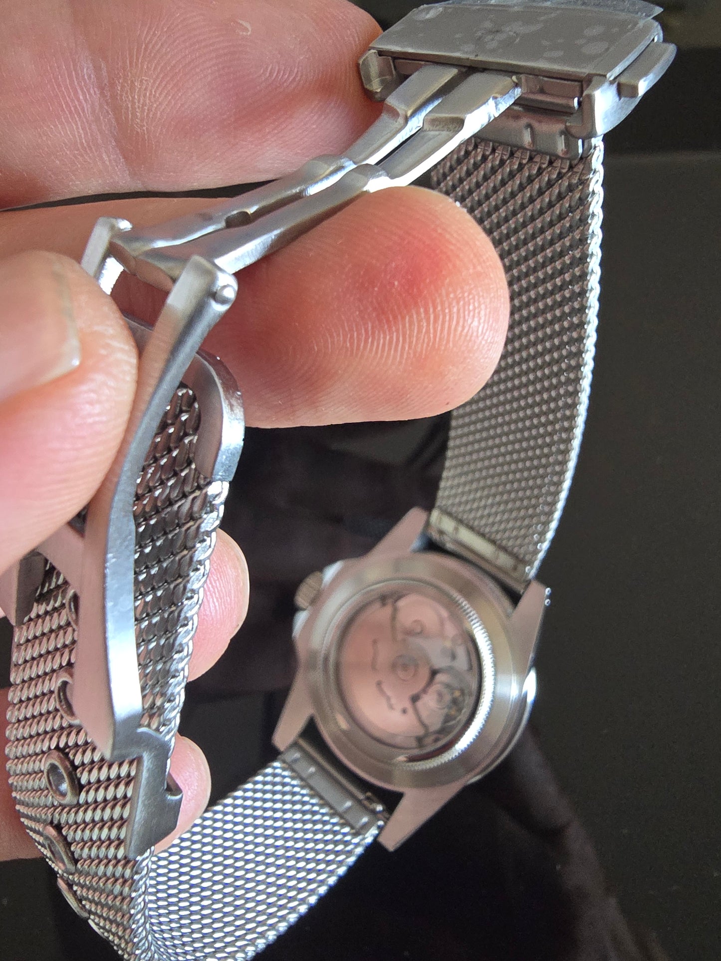 Seiko Mod Milsub Submariner Nh35 automatico 39mm cinturino Nato nero e braccialetto Mesh aggiuntivo