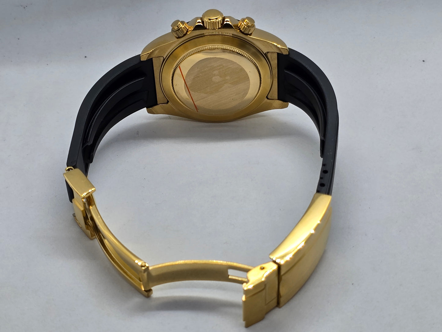 Seiko Mod Daytona Tiffany cronografo oro giallo Vk63 quarzo 40mm lunetta ceramica