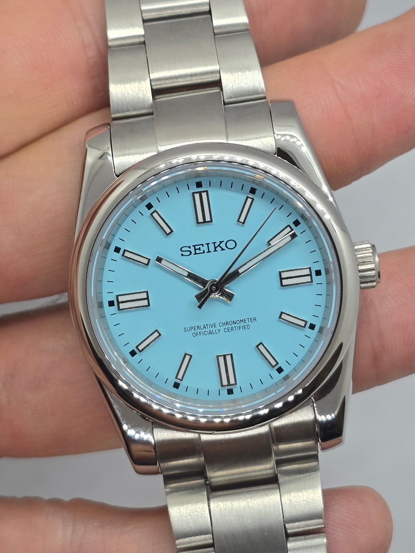 Seiko Mod Tiffany Nh35 Automatik Oyster Saphirglas Custom