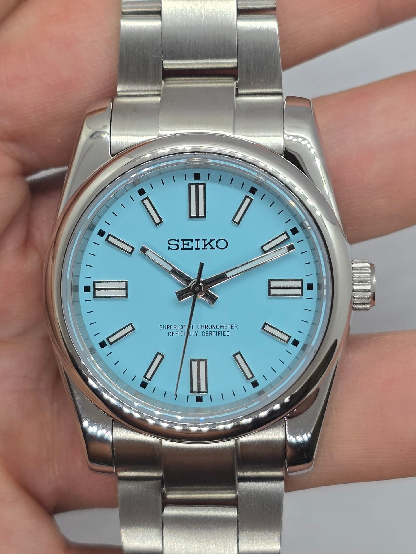 Seiko Mod Tiffany Nh35 Automatik Oyster Saphirglas Custom