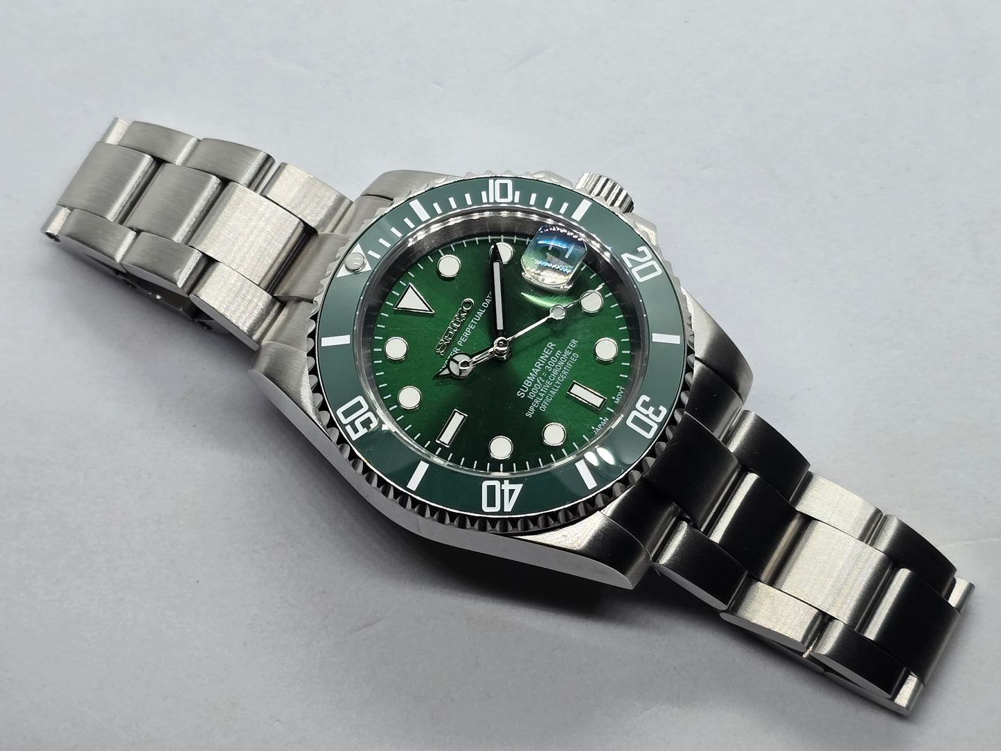 Seiko Mod Hulk Submariner Nh35 automatico vetro zaffiro