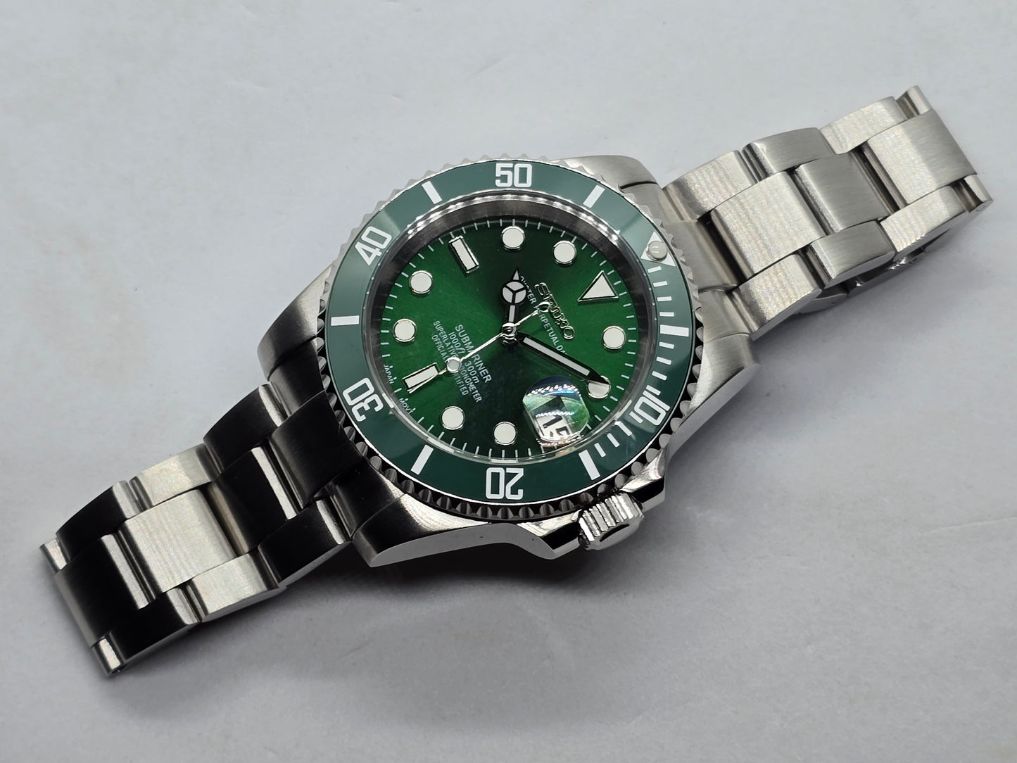 Seiko Mod Hulk Submariner Nh35 automatico vetro zaffiro