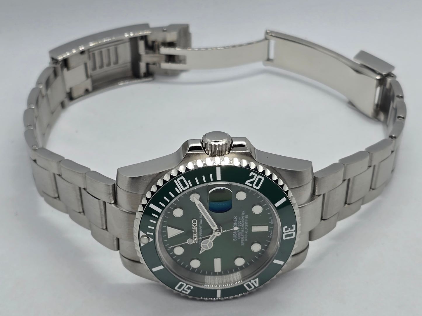 Seiko Mod Hulk Submariner Nh35 automatico vetro zaffiro