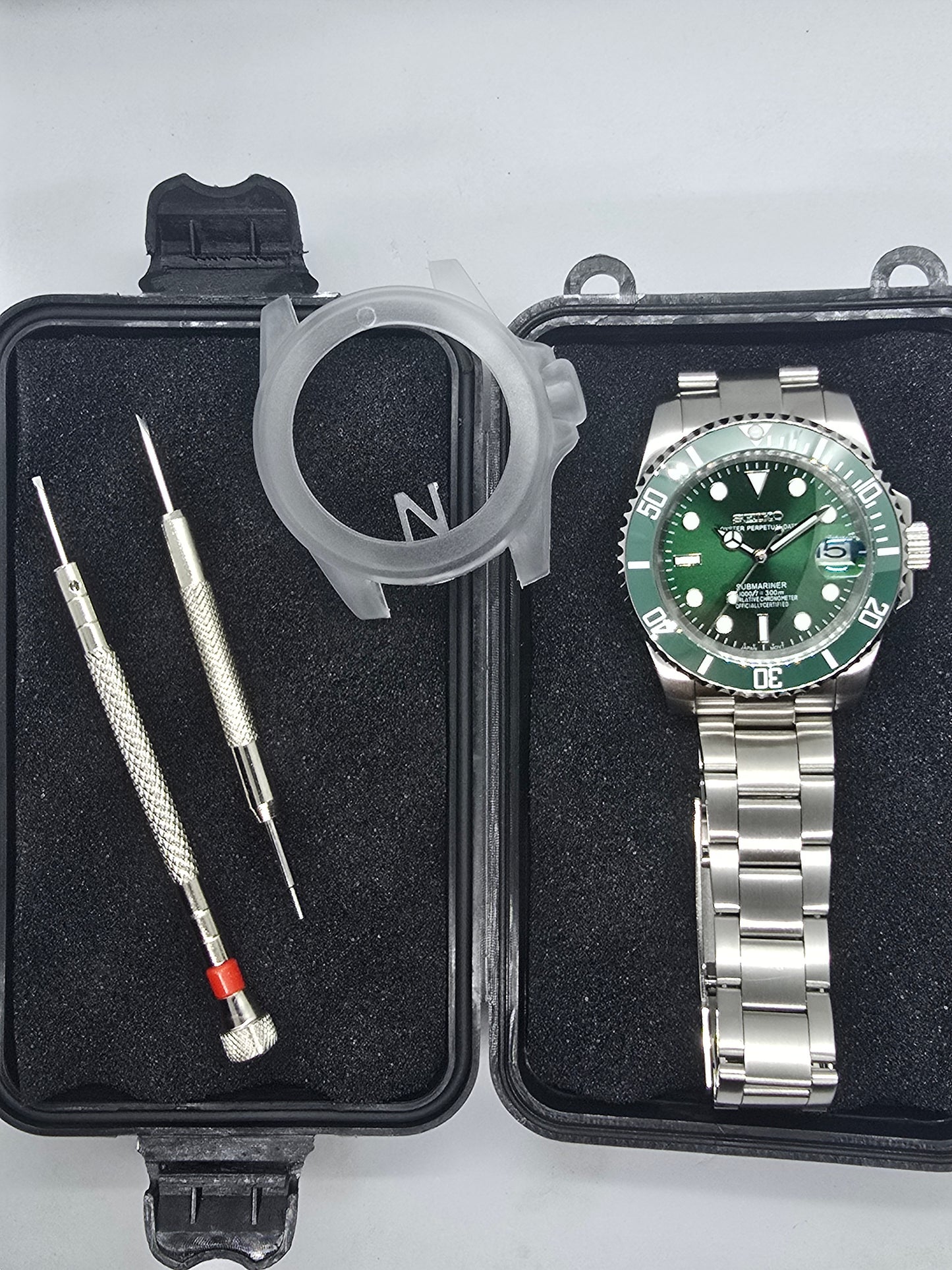 Seiko Mod Hulk Submariner Nh35 automatico vetro zaffiro