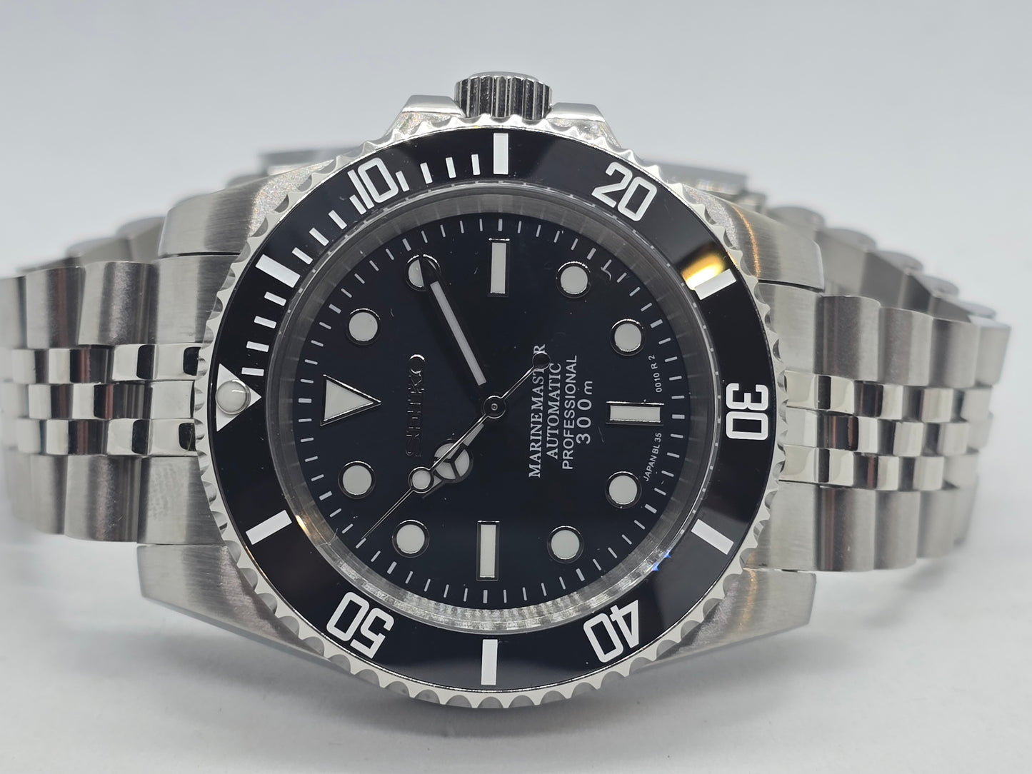 Seiko Mod Submariner no data Nh35 automatico Jubilee