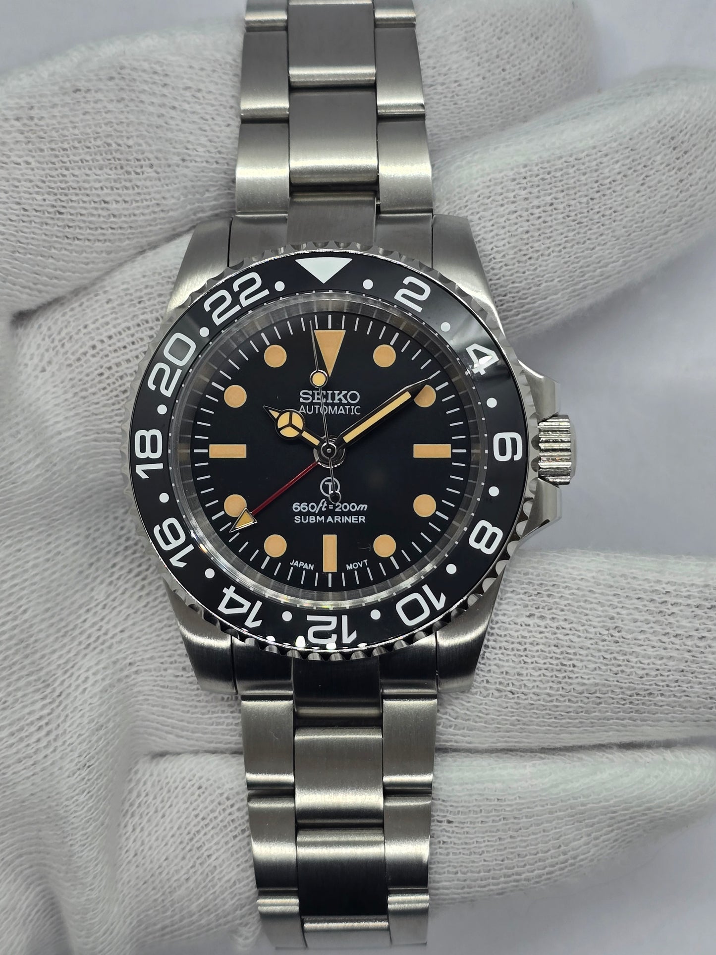 Seiko Mod Gmt Sub Nh34 automatico Oyster