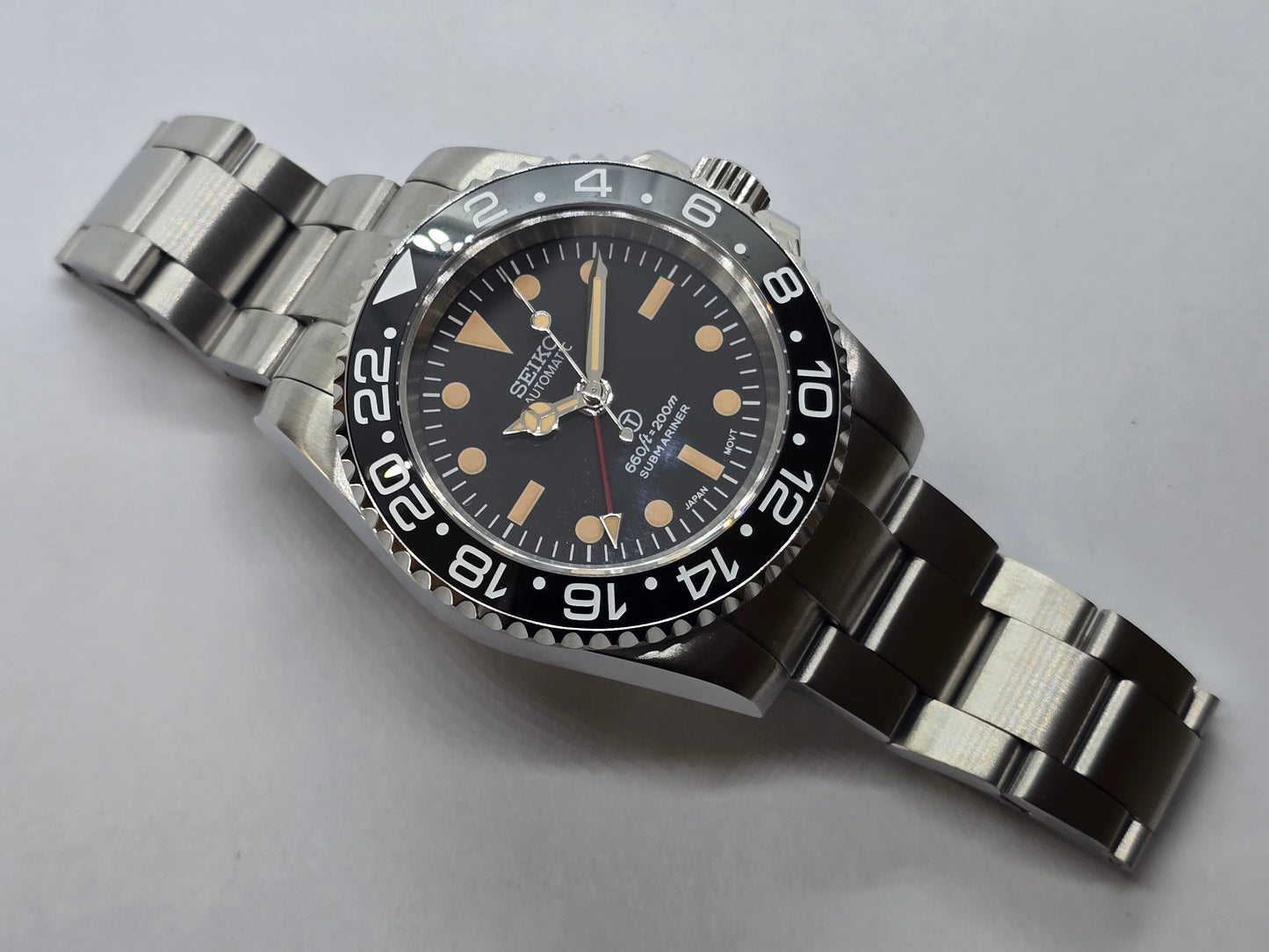 Seiko Mod Gmt Sub Nh34 automatico Oyster