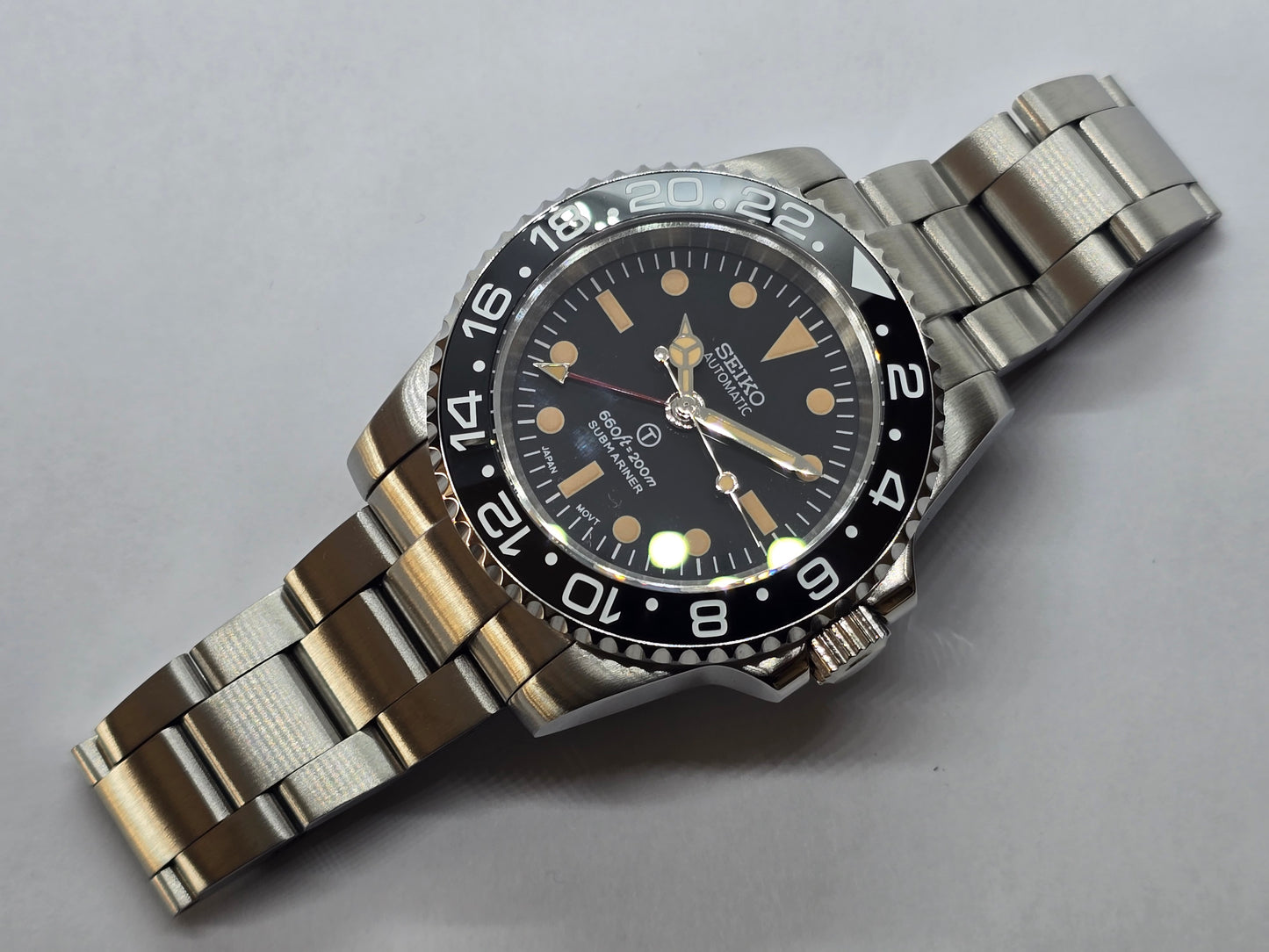 Seiko Mod Gmt Sub Nh34 automatico Oyster