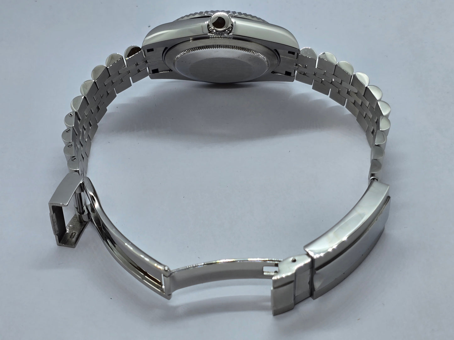 Seiko Mod Datejust nero Nh35 automatico 39mm vetro zaffiro