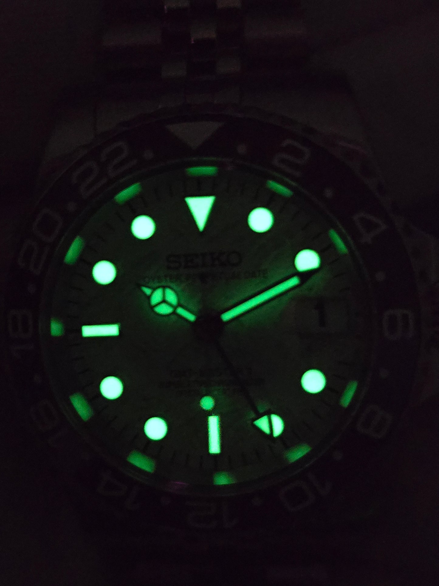 Seiko Mod Gmt Batman Meteorite Nh34 automatico jubilee