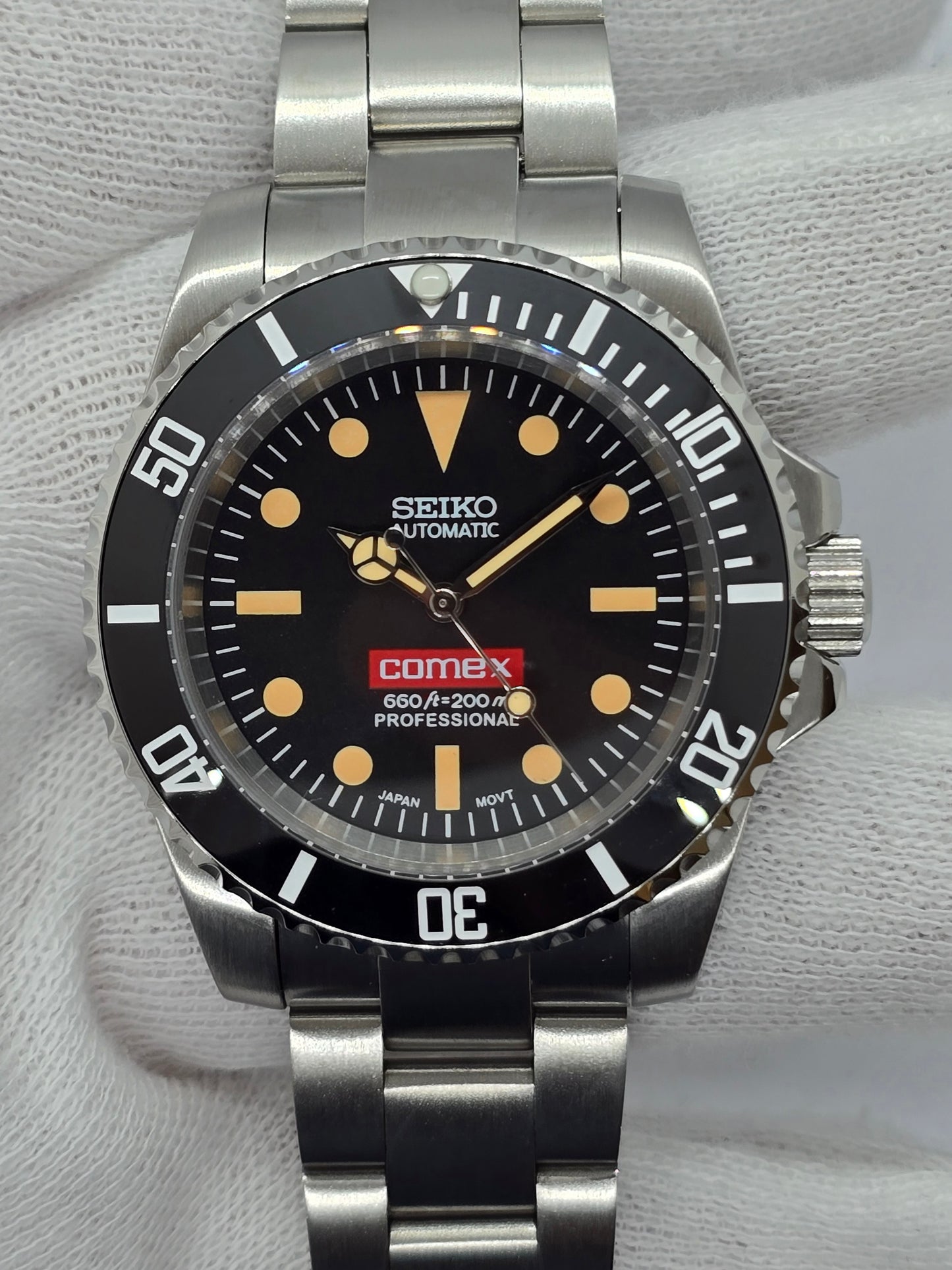 Seiko Mod Comex Submariner Nh35 automatico vetro zaffiro