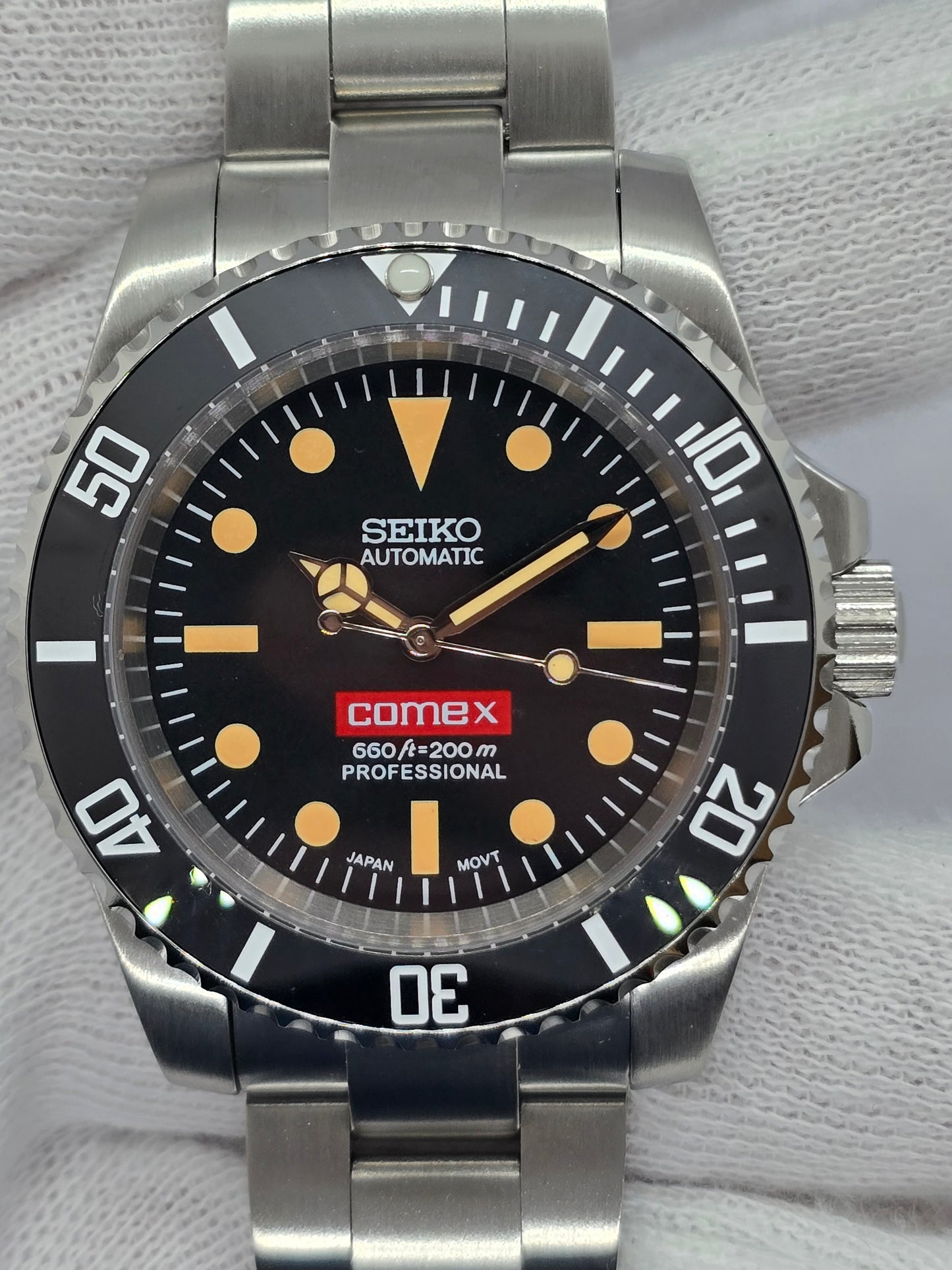 Seiko Mod Comex Submariner Nh35 automatico vetro zaffiro