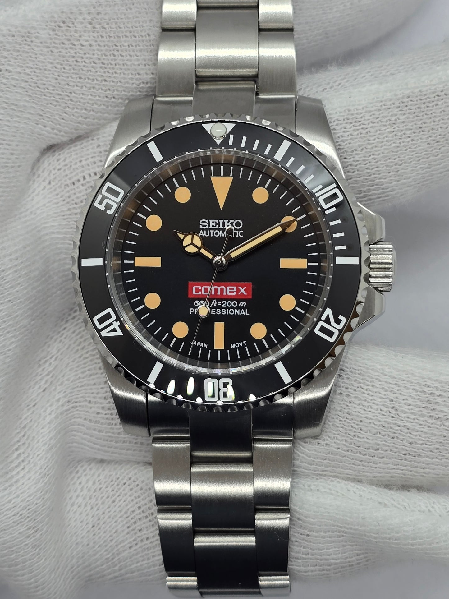 Seiko Mod Comex Submariner Nh35 automatico vetro zaffiro