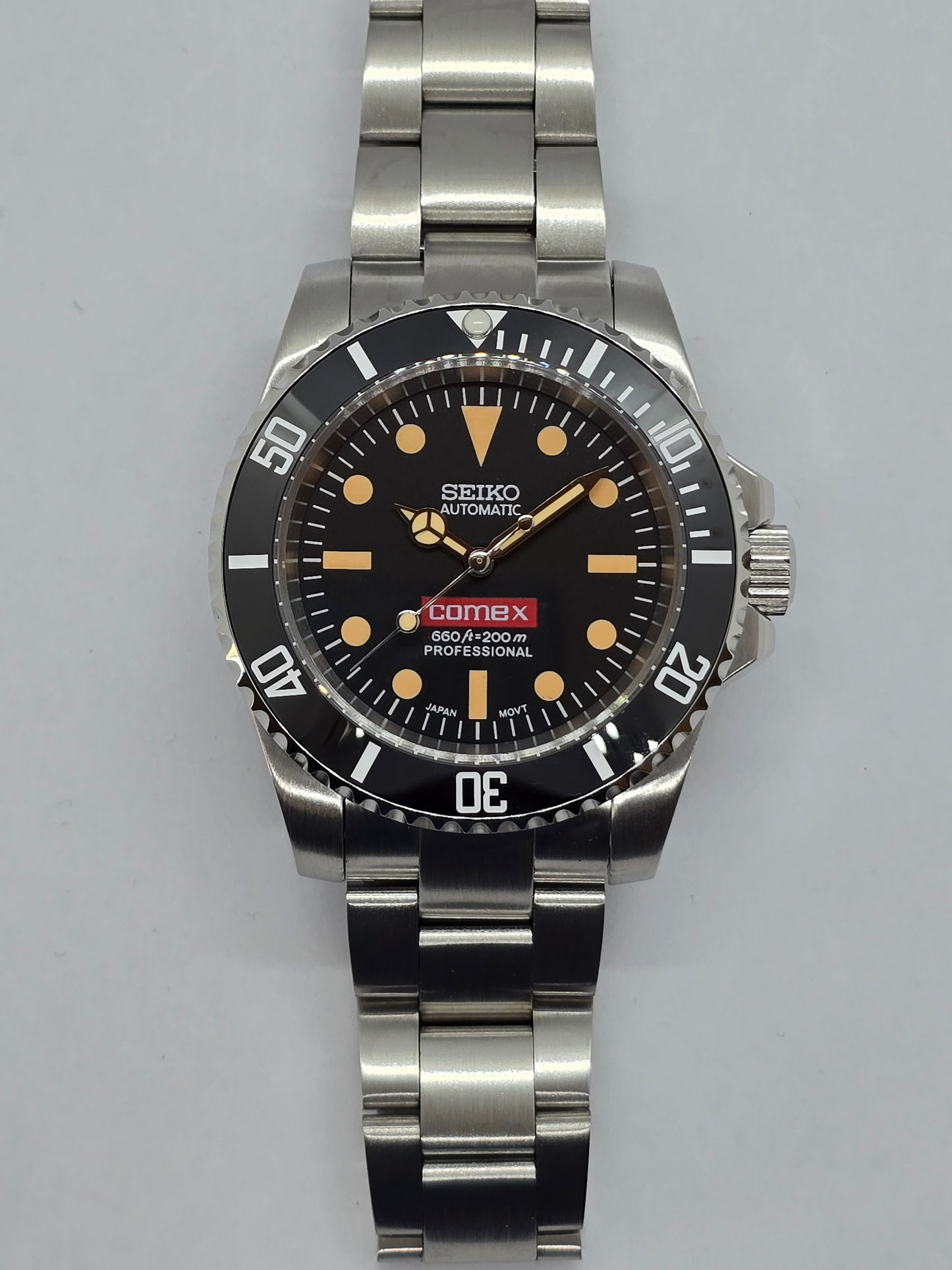 Seiko Mod Comex Submariner Nh35 automatico vetro zaffiro