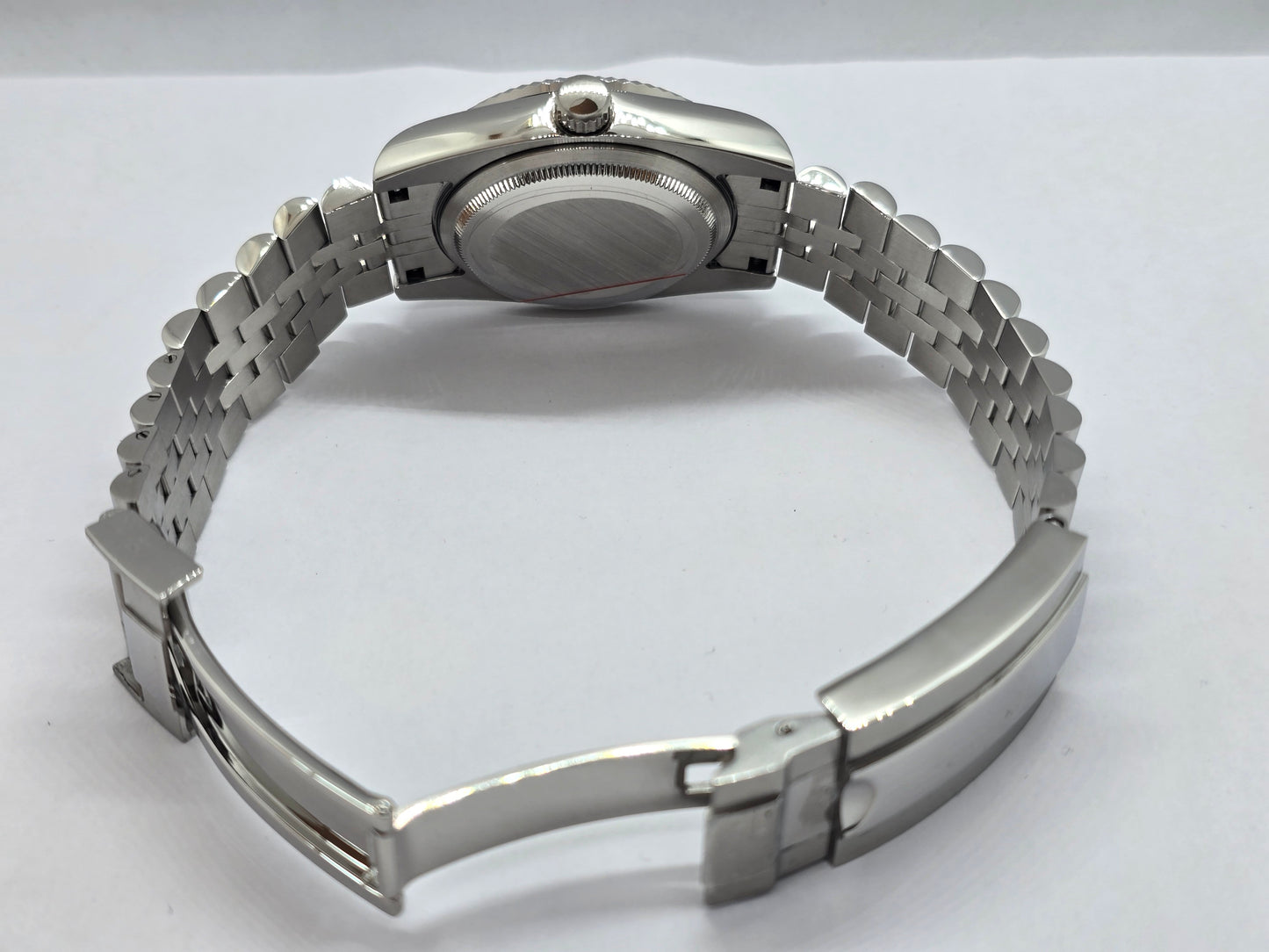 Seiko Mod Datejust nero Nh35 automatico 36mm vetro zaffiro