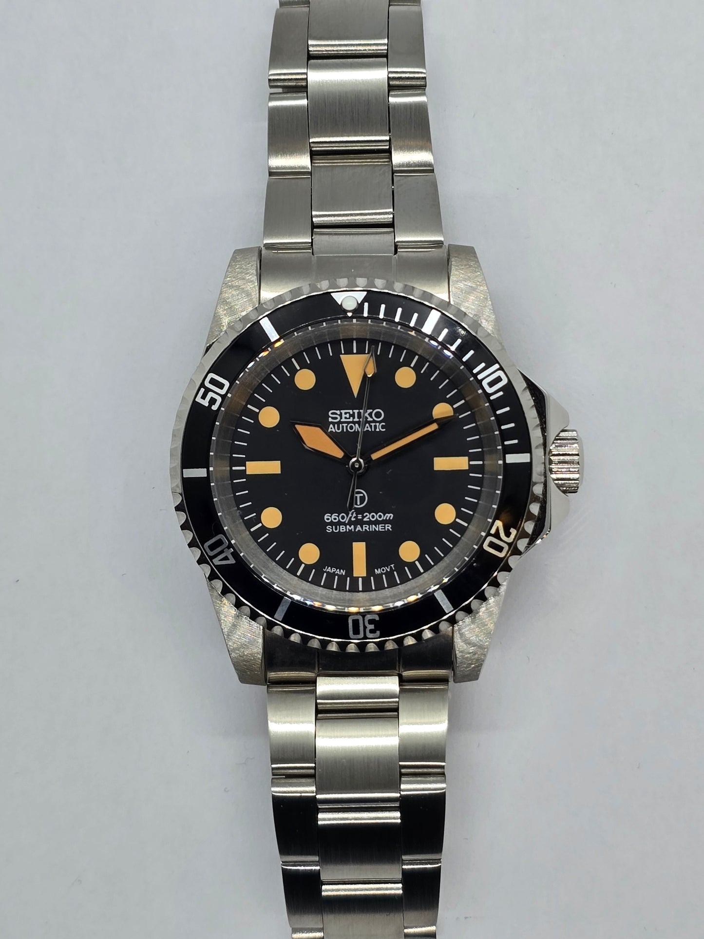 Seiko Mod Milsub Submariner Nh35 automatico vetro zaffiro