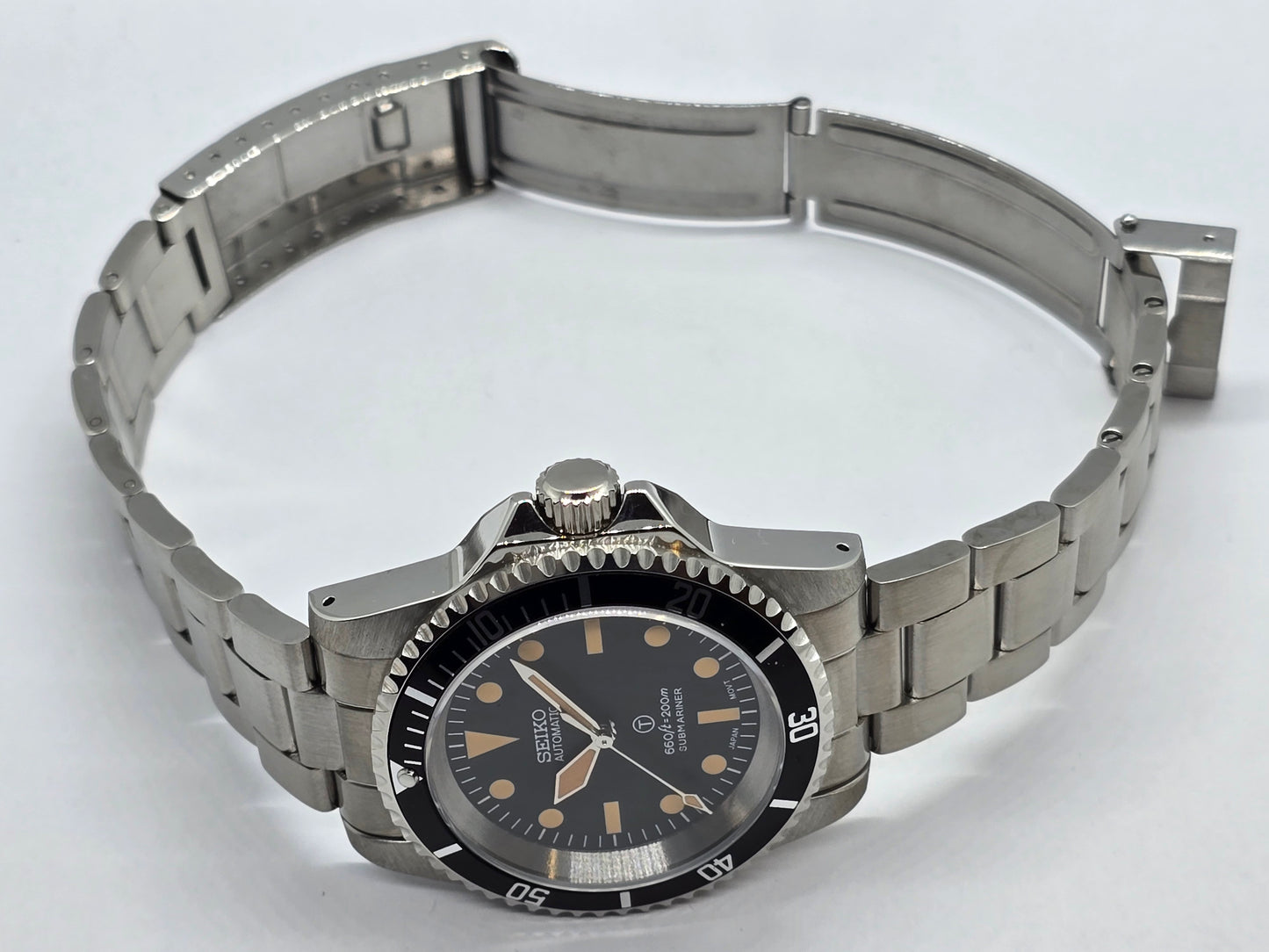 Seiko Mod Milsub Submariner Nh35 automatico vetro zaffiro