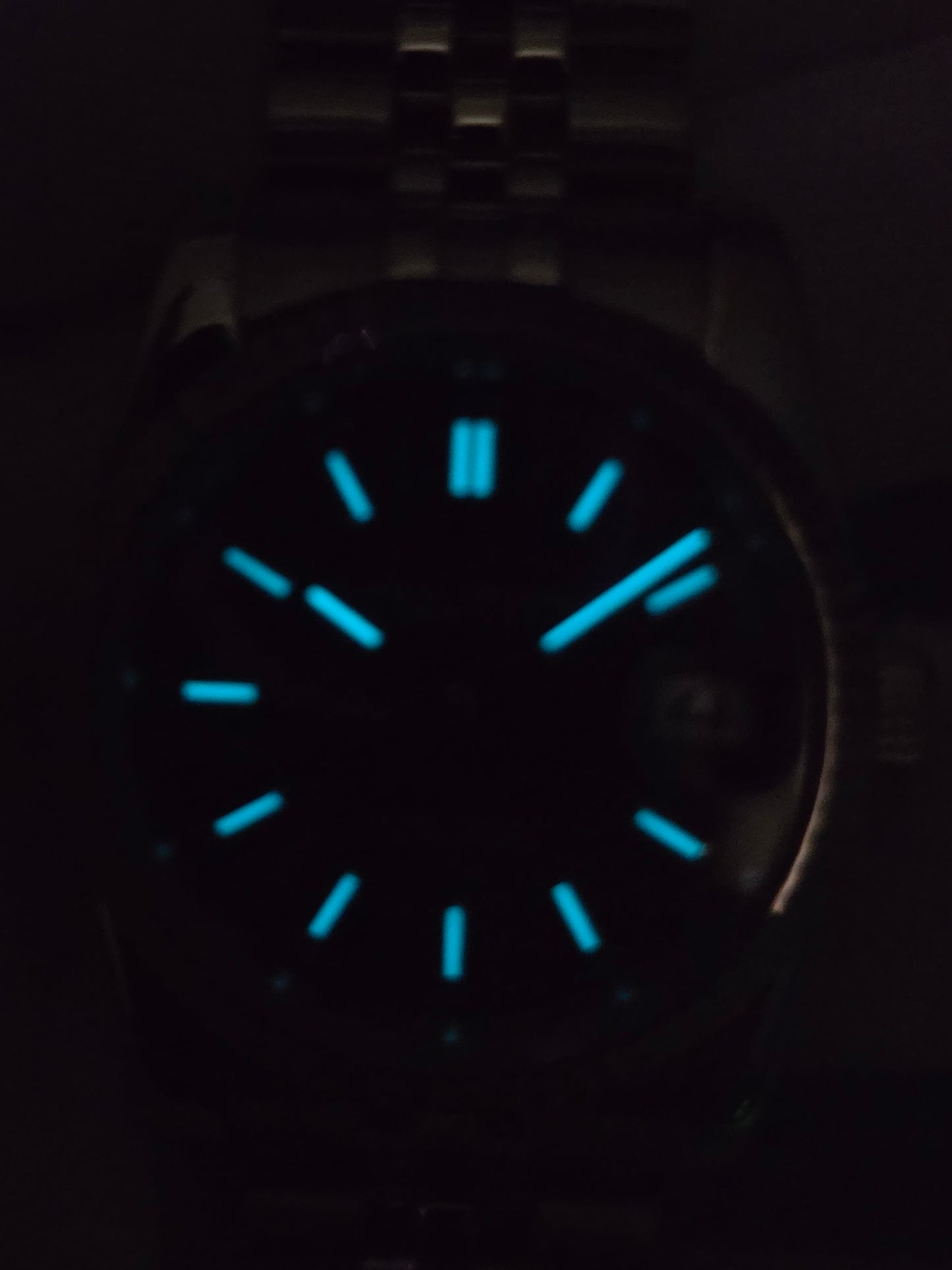 Seiko Mod Datejust blu Nh35 automatico 36mm vetro zaffiro