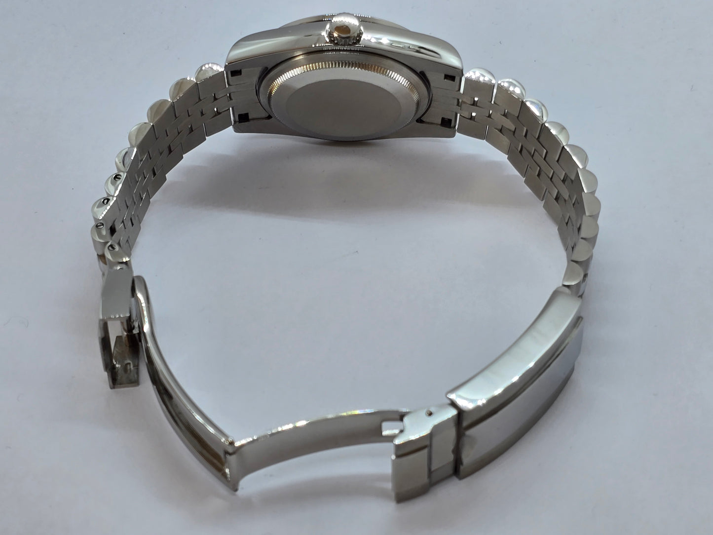 Seiko Mod Datejust nero Nh35 automatico 36mm vetro zaffiro