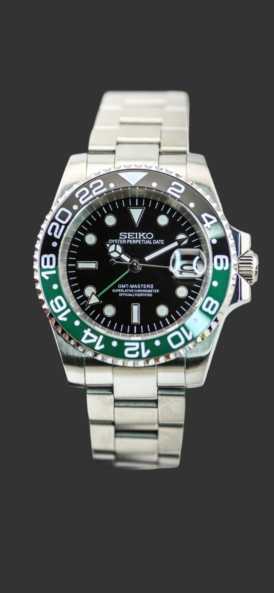 Seiko Mod Gmt Sprite automatico Nh34 Oyster