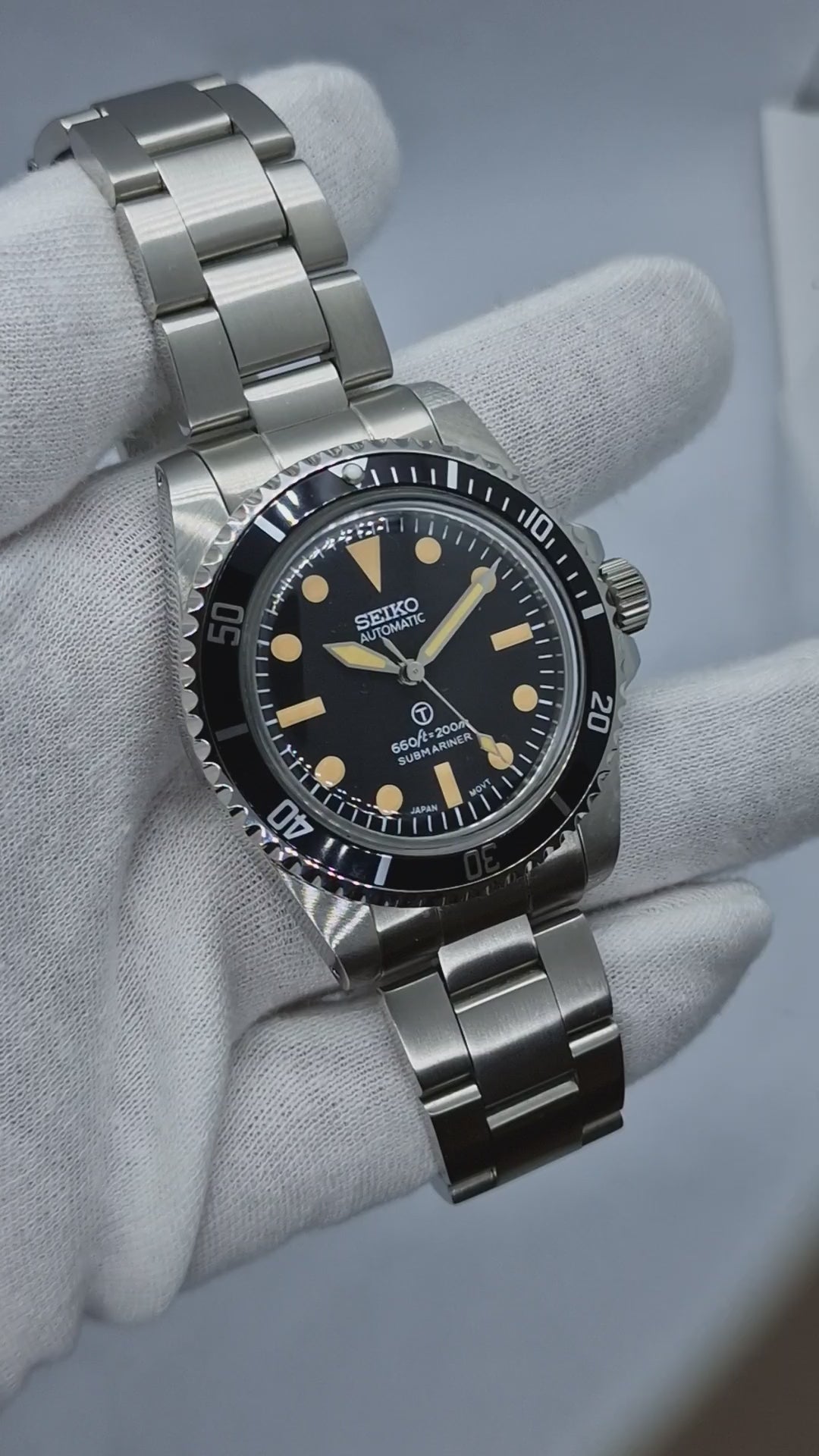 Seiko Mod Submariner Black Nh35 Automatic 39mm Custom – Dwatchmod